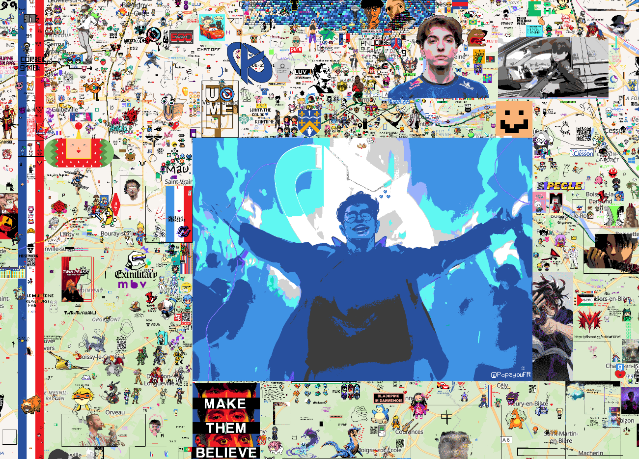 Screenshot of the big Kameto painting, in WPlace